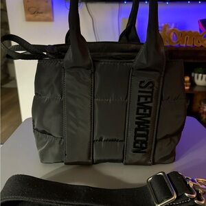 Nylon and corderoy Steve Madden hand bag